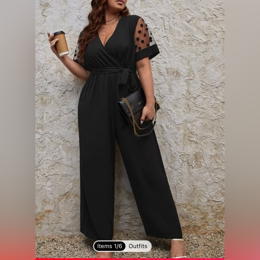 Black Plus-size Jumpsuit